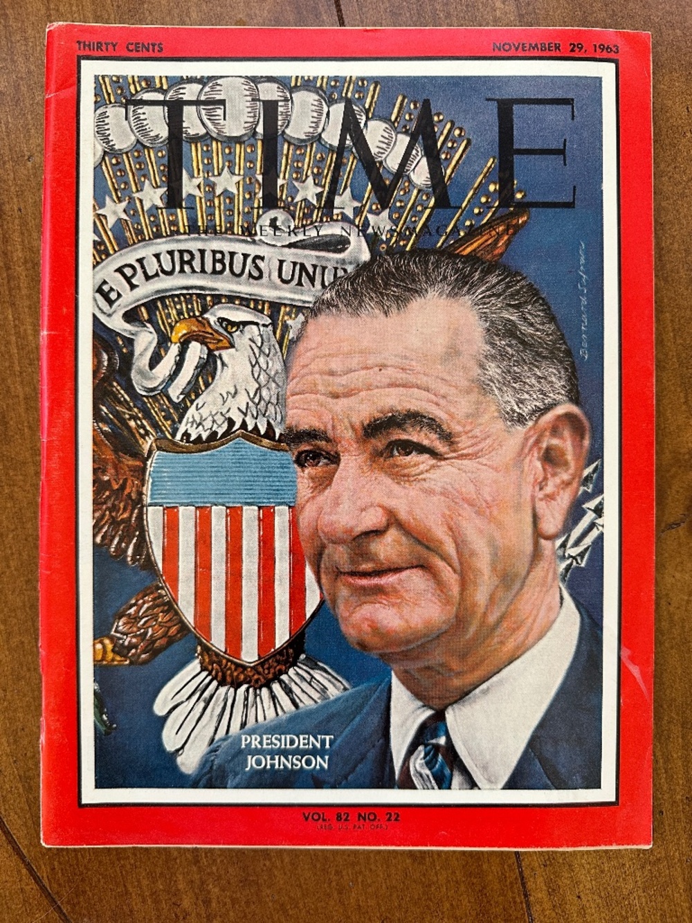 Time Magazine November 29, 1963 Vol 82 No 22 President Lyndon B. Johnson Vintage